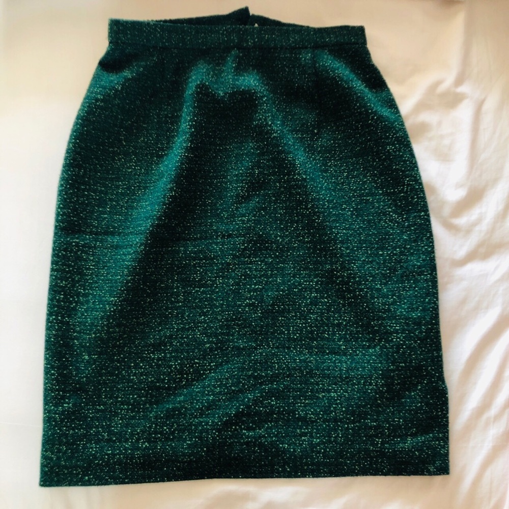 Norton McNaughton dark green midi skirt